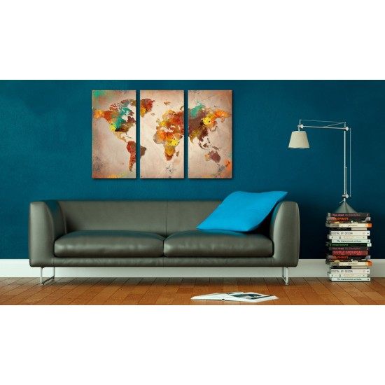 Canvas Print - Painted World - triptych