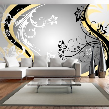 XXL wallpaper - Art-flowers (yellow)