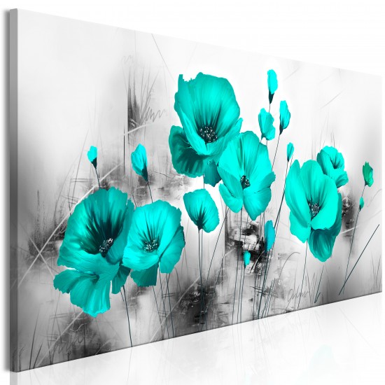 Canvas Print - Turquoise Meadow (1 Part) Narrow