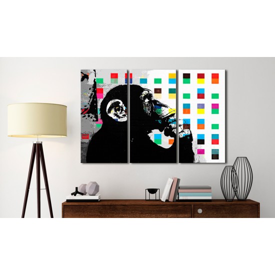 Canvas Print - The Thinker Monkey by Banksy