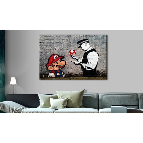 Canvas Print - Mario and Cop by Banksy