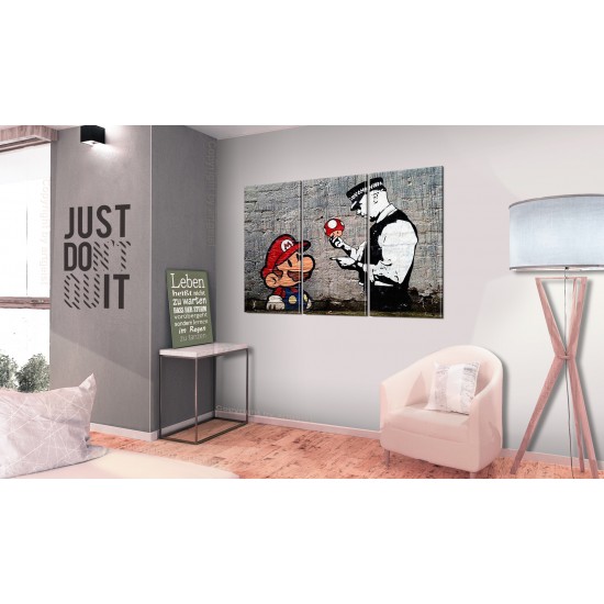 Canvas Print - Super Mario Mushroom Cop by Banksy