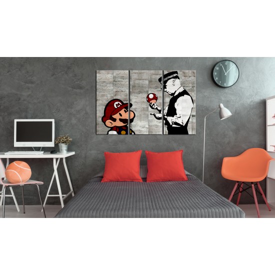 Canvas Print - Banksy: Mario Bros