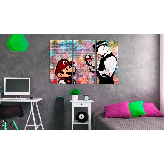 Canvas Print - Rainbow Brick (Banksy)