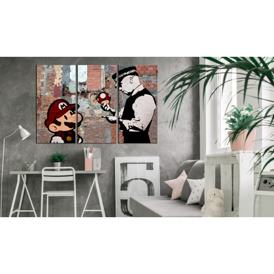 Canvas Print - Banksy: Warning