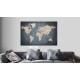 Canvas Print - World Map: Shades of Grey