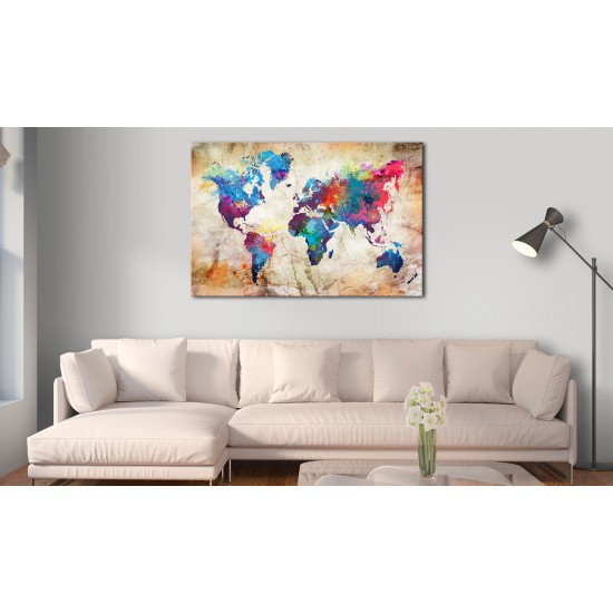 Canvas Print - World Map: Urban Style