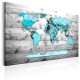 Canvas Print - World Map: Blue World