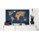 Canvas Print - World Map: Ink Oceans