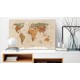 Canvas Print - World Map: Beige Chic