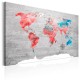 Canvas Print - World Map: Red Roam