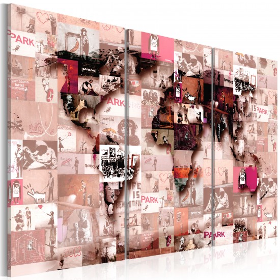 Canvas Print - Banksy Graffiti Collage